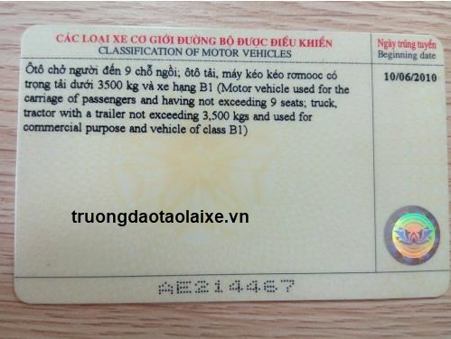 Hạng B2 điều khiển các loại xe nào?